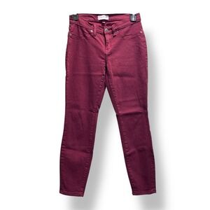 Lila Ryan Stretch Skinny Ankle‎ Jeans in Tuscany Maroon 25P